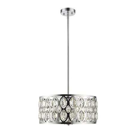 Z-Lite Dealey 5 Light Chandelier, Chrome & Clear 6010-20CH